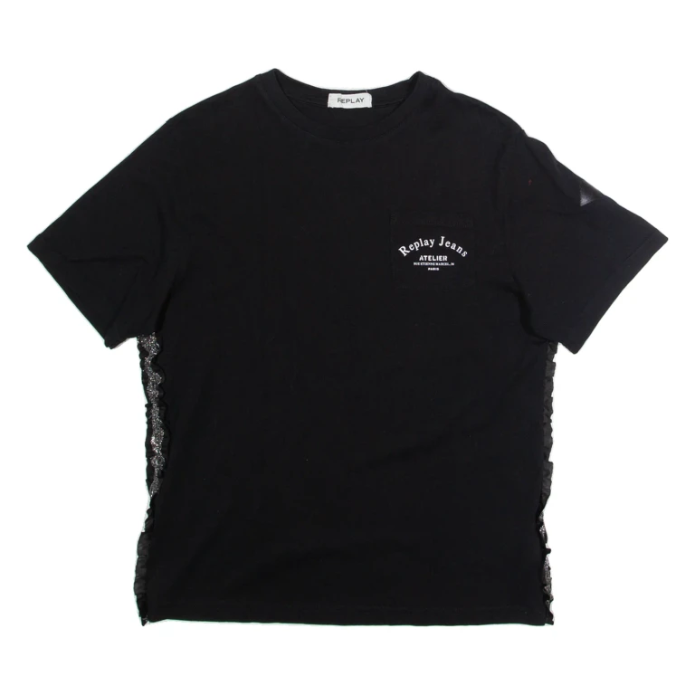 REPLAY Womens T-Shirt Black M