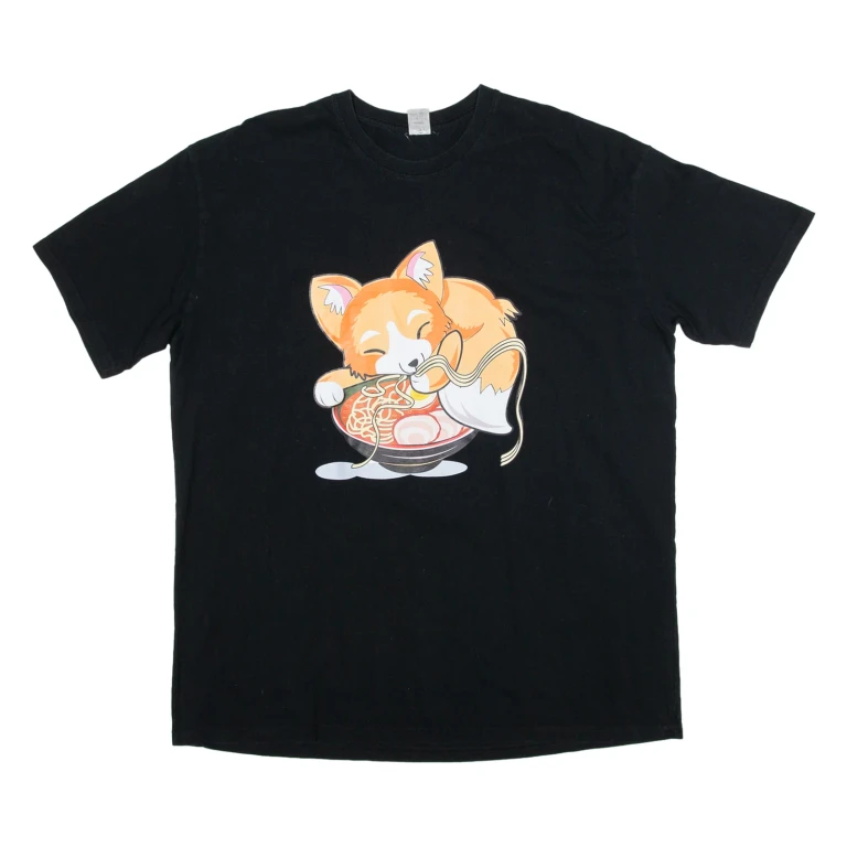 Mens T-Shirt Black L