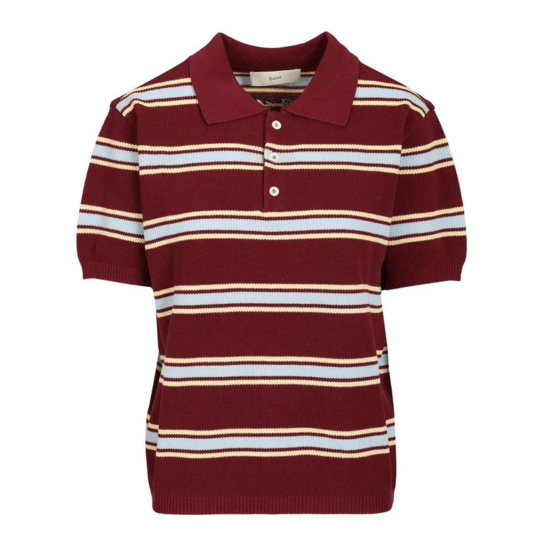 Dunst UNISEX MULTI STRIPED POLO KNIT Multicolor Shell: Cotton Shirt - Women
