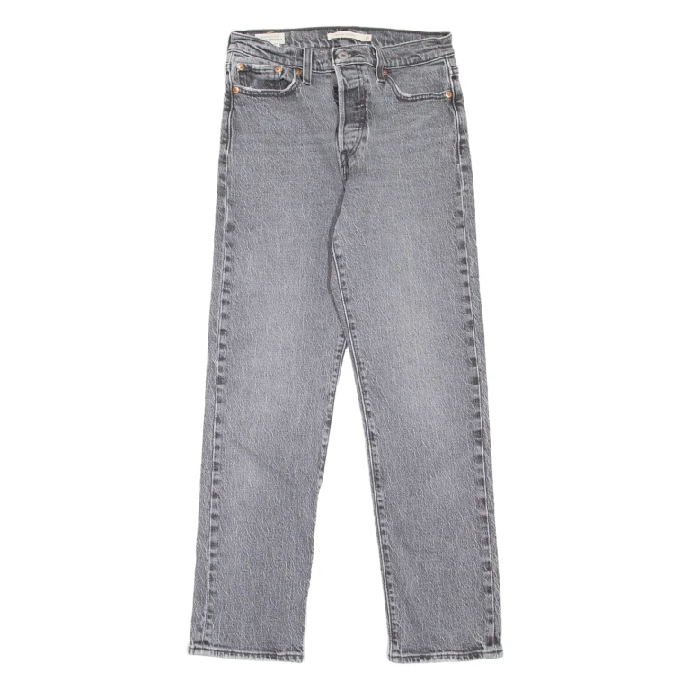 LEVI'S Wedgie BIG E Womens Jeans Grey Regular Straight W26 L26