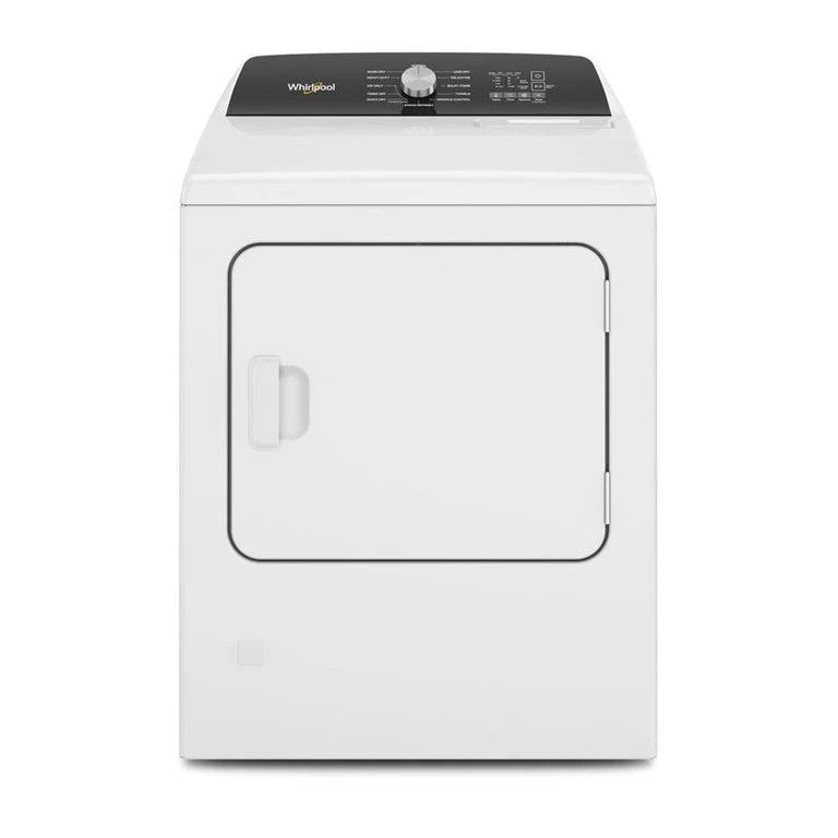 Top Load Gas Moisture Sensing Dryer with Steam in White