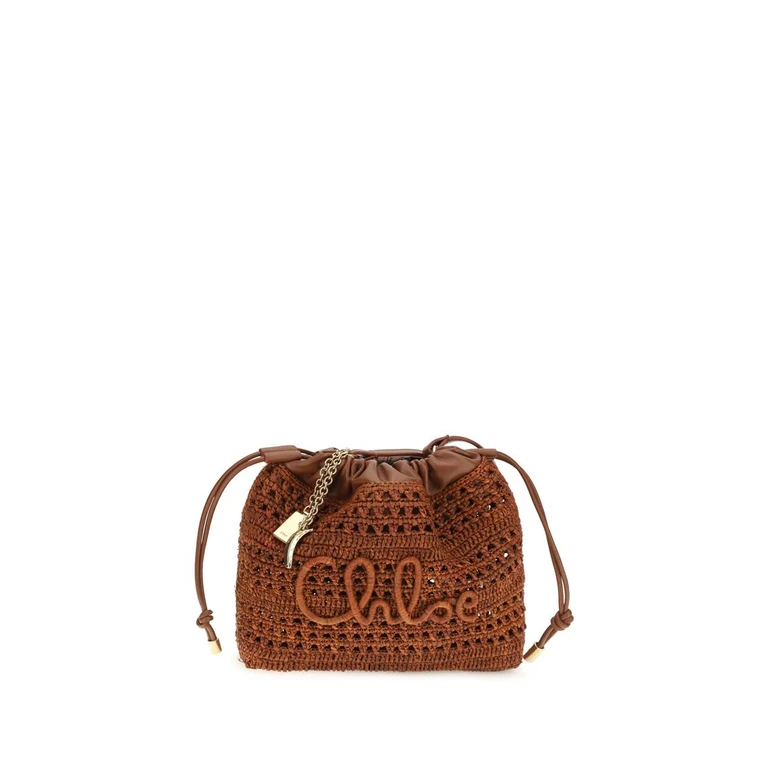 Chloé Brown Raffia Shoulder Bag - Women (CHCH26AP951P0826MBB)