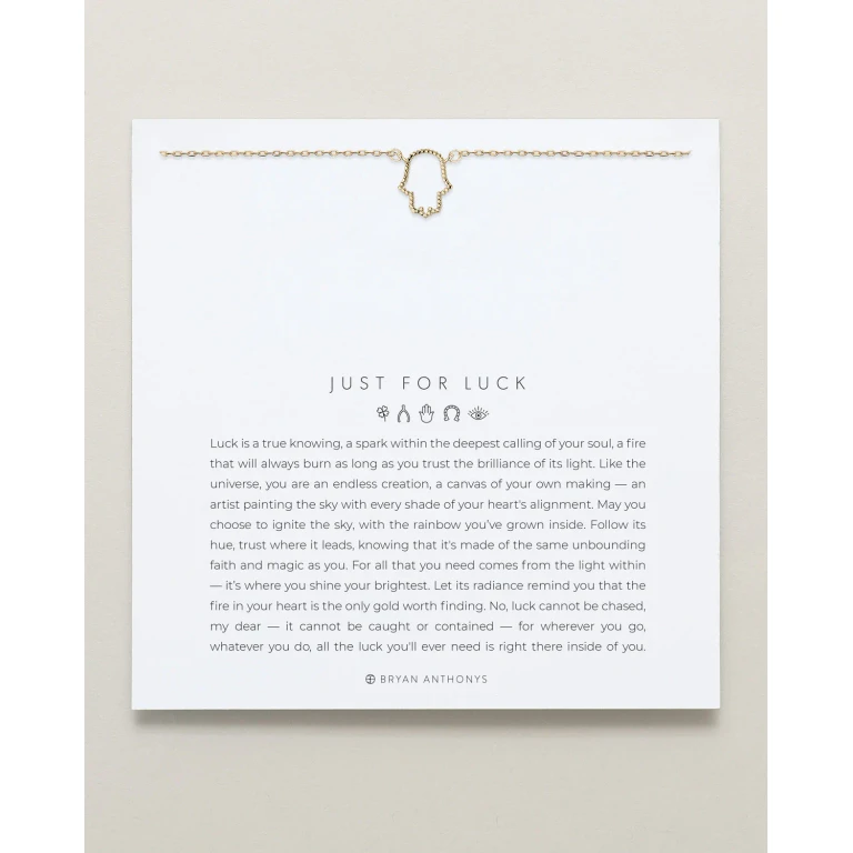 Just For Luck Hamsa Necklace
