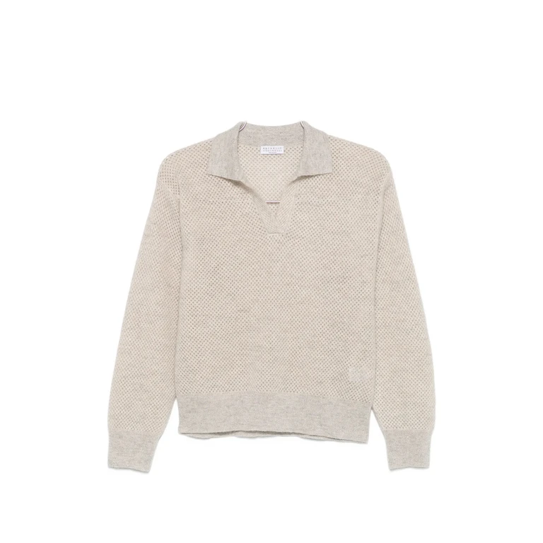 Perforated-knit Sweater