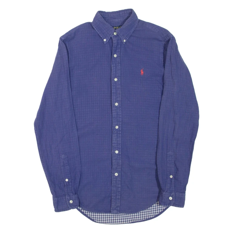 POLO RALPH LAUREN Mens Plain Shirt Purple Long Sleeve XS