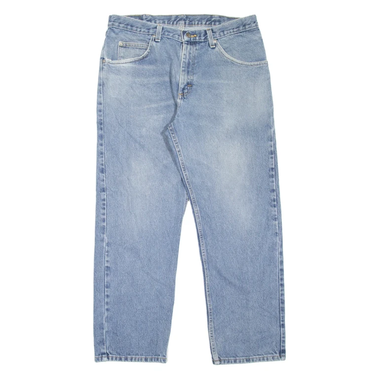 WRANGLER Mens Jeans Blue Relaxed Tapered Stone Wash W34 L29
