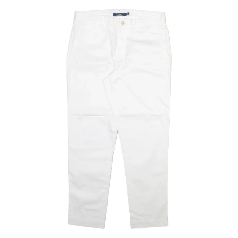 POLO RALPH LAUREN Womens Trousers White Regular Tapered W31 L27