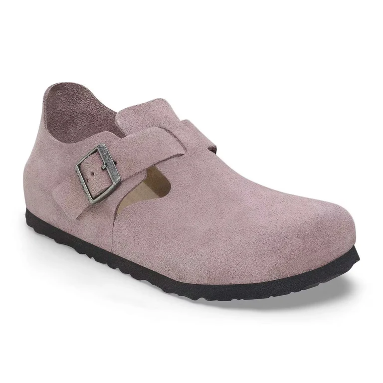 Unisex London Suede Leather Faded Purple