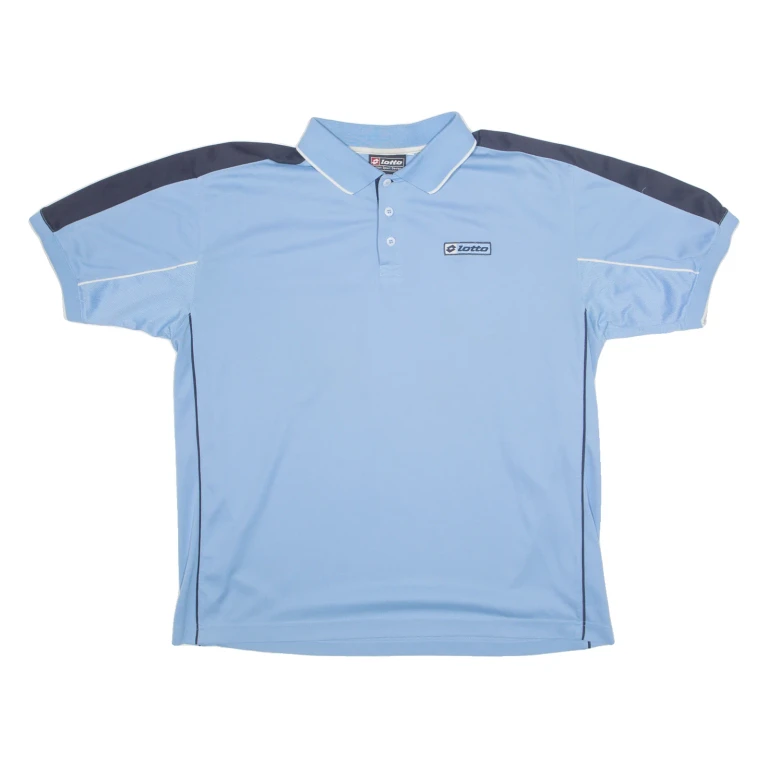 LOTTO Mens Polo Shirt Blue 90s XL