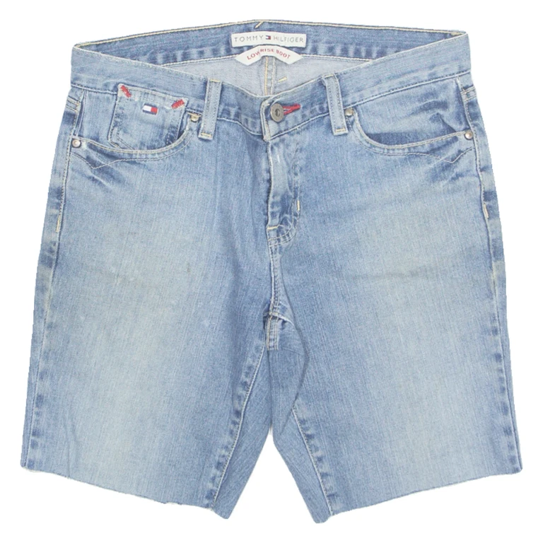TOMMY HILFIGER Cut Off Womens Denim Shorts Blue S W28