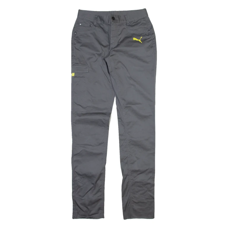 PUMA Mens Trousers Green Slim Straight W28 L34