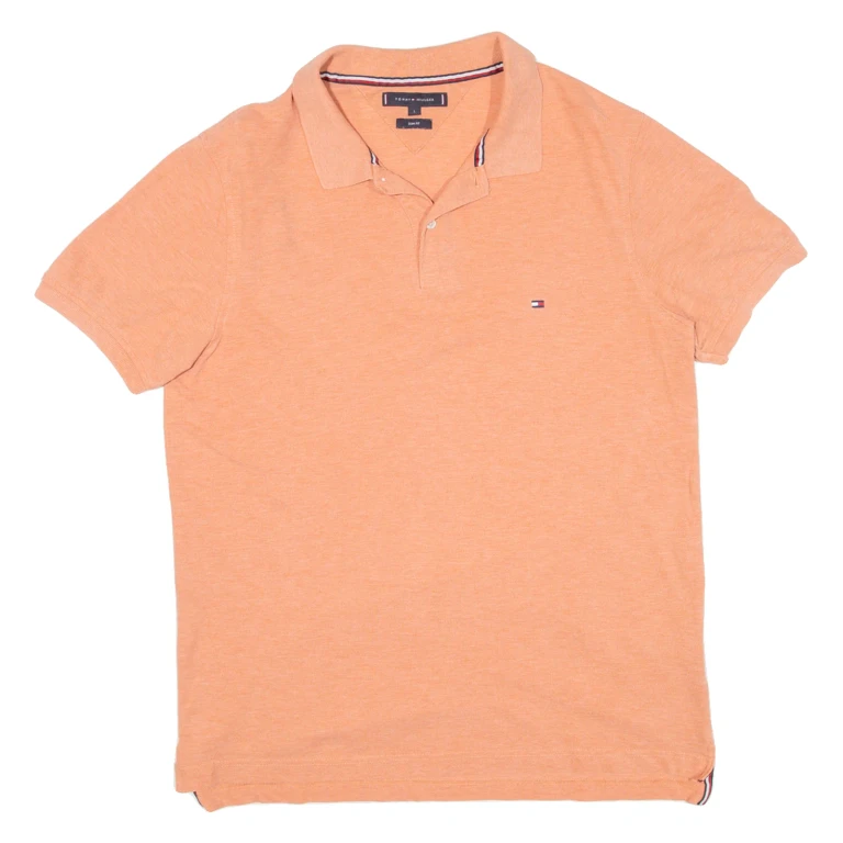 TOMMY HILFIGER Slim Fit Mens Polo Shirt Pink L