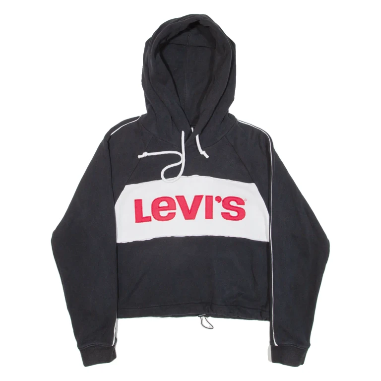 LEVI'S Cropped Womens Black Hoodie S
