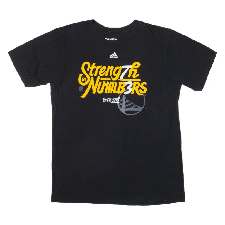 ADIDAS Golden State Warriors Mens T-Shirt Black USA M