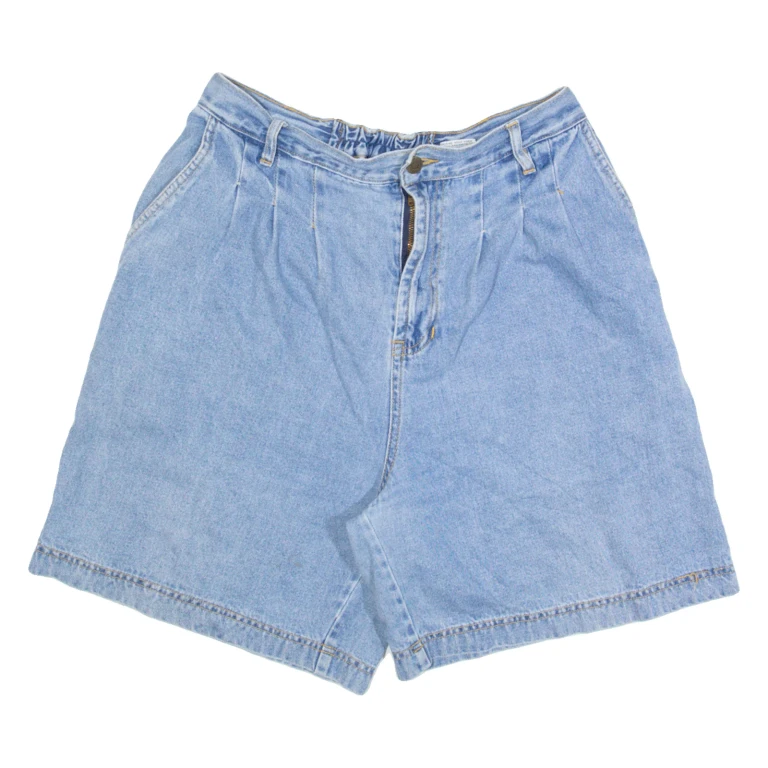 NORTHWEST BLUE Womens Denim Shorts Blue 90s M W30