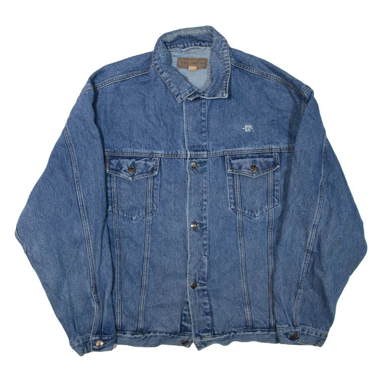 PORT AUTHORITY Mens Denim Jacket Blue XL