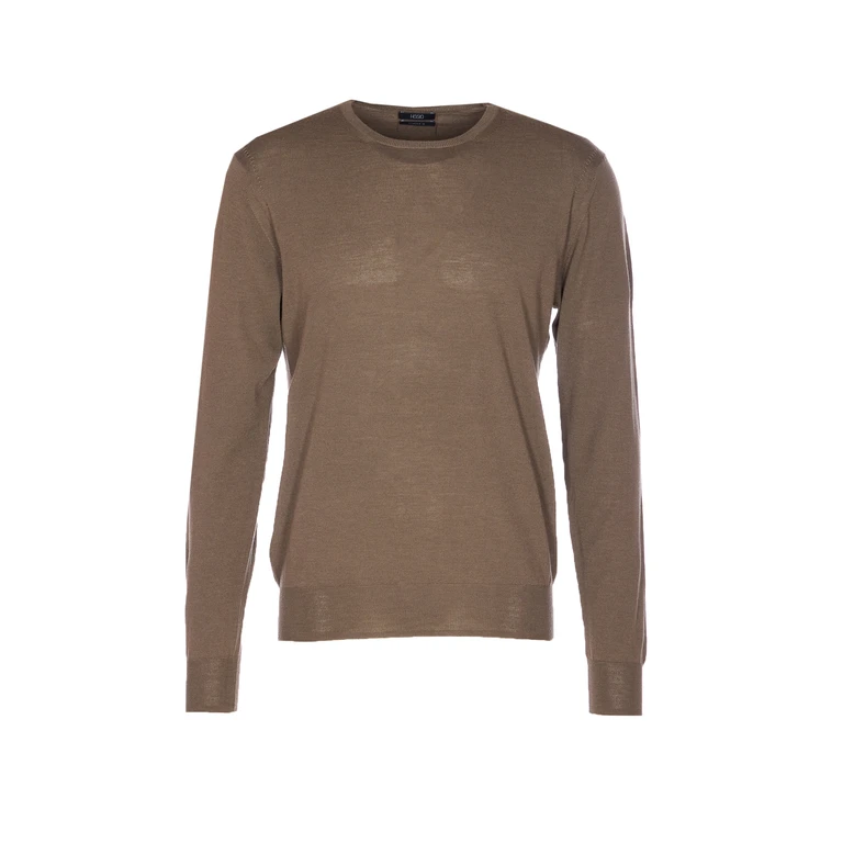 Hosio Sweaters Brown Wool - Men