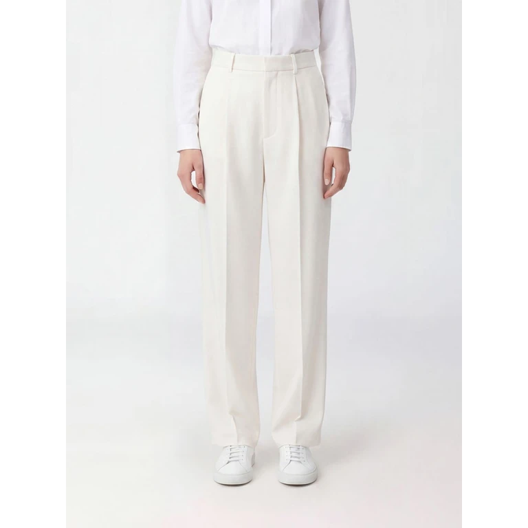 High-Waisted Straight-Leg Wool Tailored Trousers (872310TUT069002)