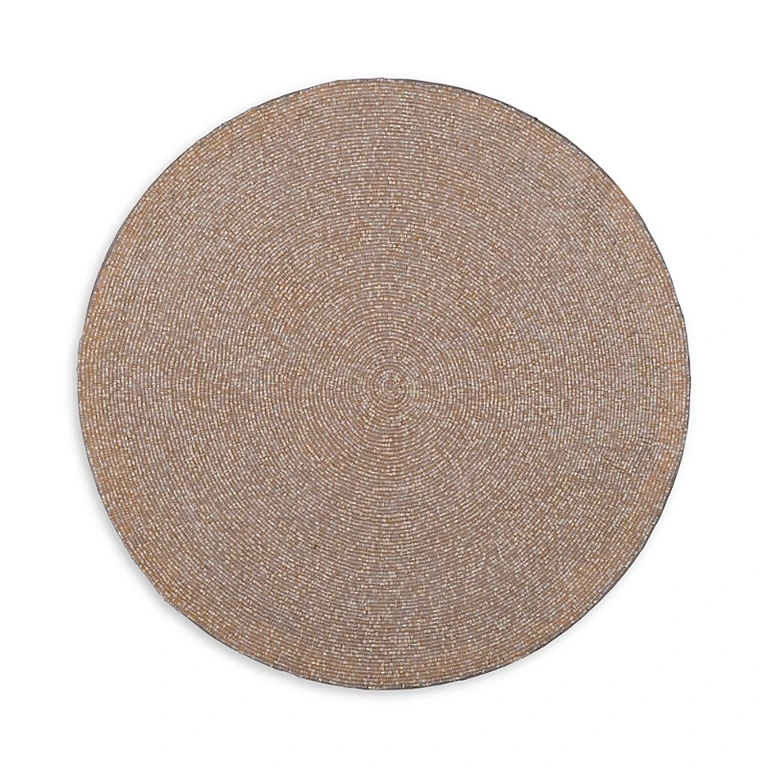 Aman Imports Multi Color Beaded Round Charger