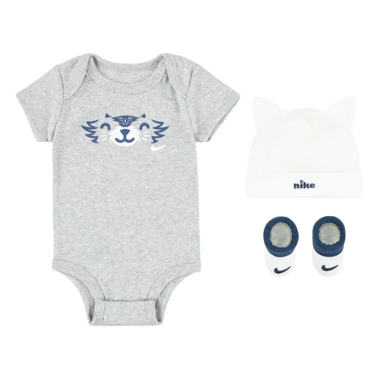 Baby Bodysuit, Hat And Booties 3-Pc Box Set Hats