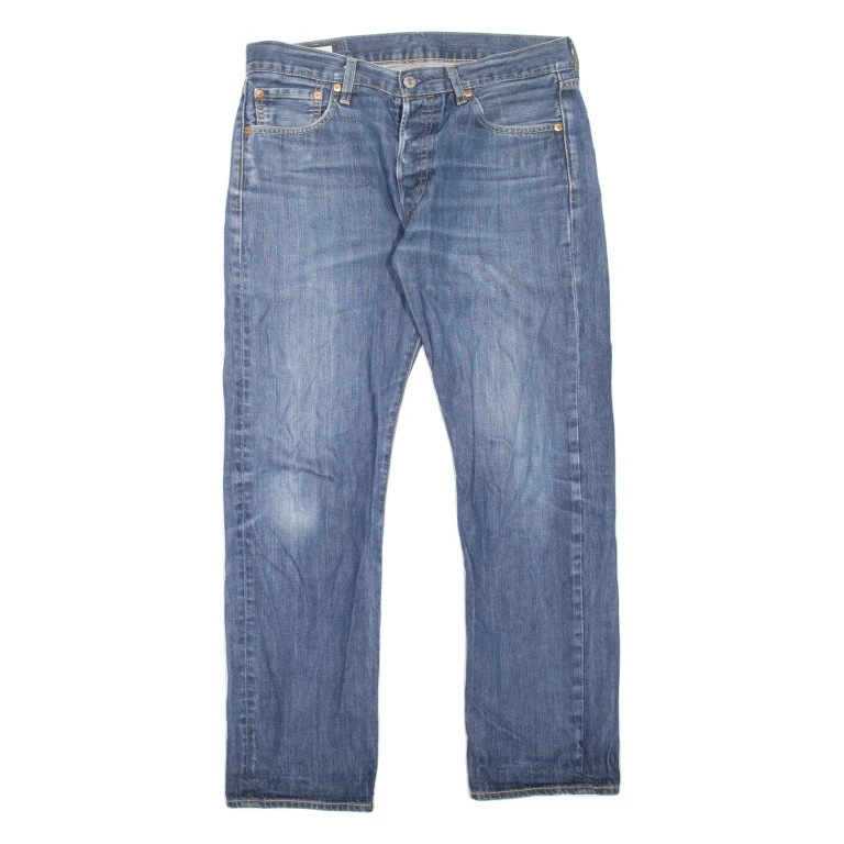 LEVI'S 501 BIG E Jeans Mens Blue Regular Straight Stone Wash W32 L30
