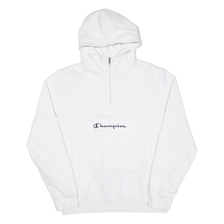 CHAMPION Mens White Hoodie M