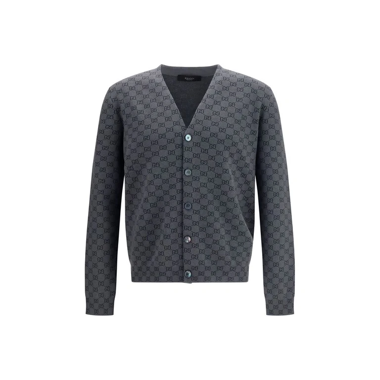 Gucci Gray Wool Oves Aries Cardigan Clothing - Men