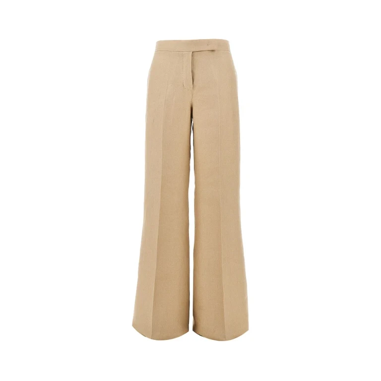 MAX MARA Linen panama tailored pants Woman 40