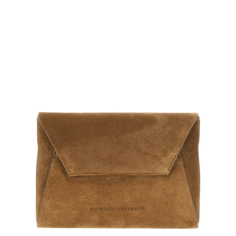 Brunello Cucinelli Brown Calfskin Clutch Bag - Women (BR303584BM)