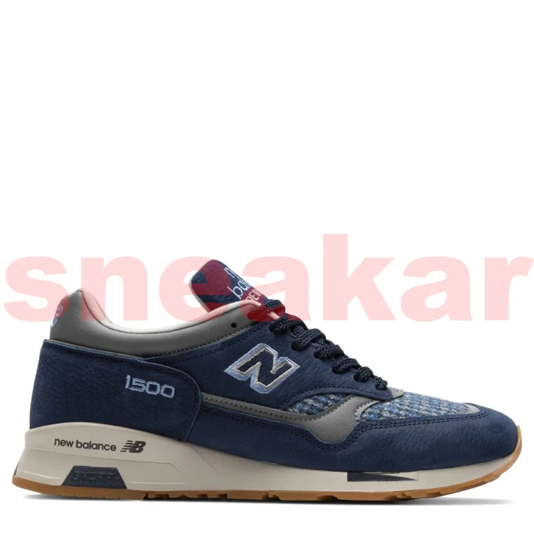 Men's 1500 Miuk 'Navy Grey Harris Tweed' Sneakers