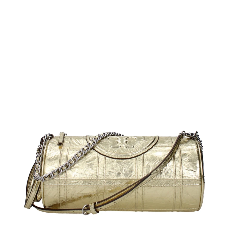Tory Burch Gold Leather Shoulder Bag - Women