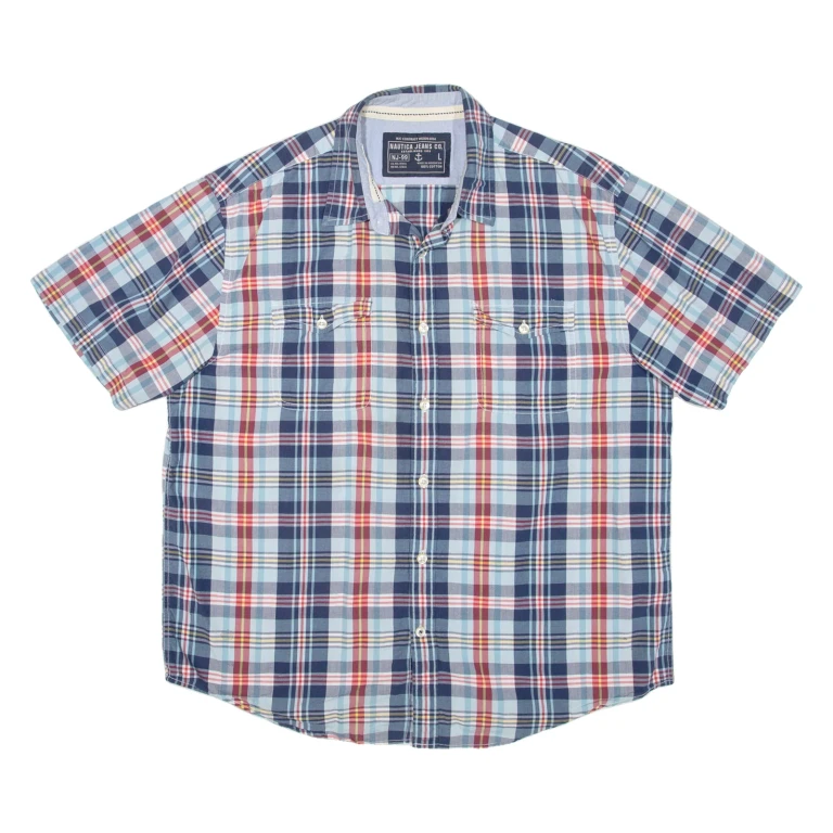 NAUTICA Mens Shirt Blue Check L