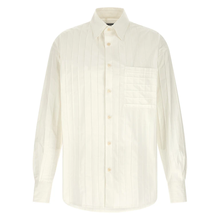 White Cotton Blouse - Men
