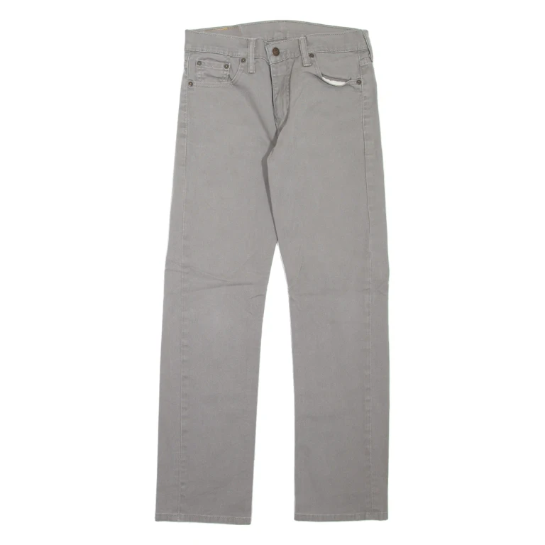 LEVI'S 513 Jeans Mens Grey Slim Straight W29 L30