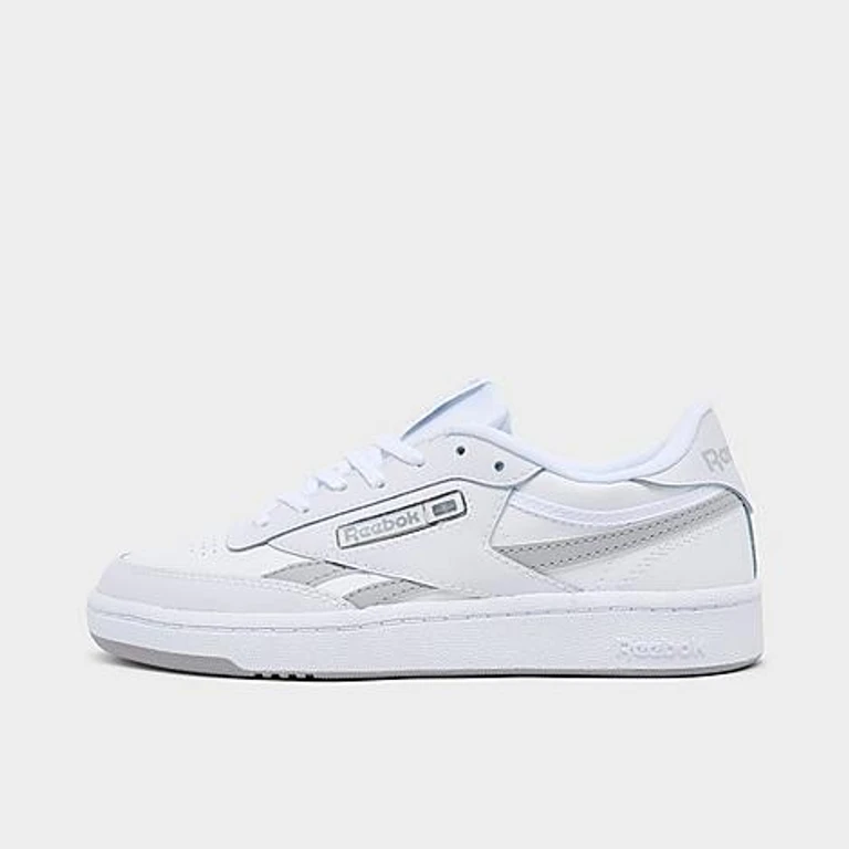 Big Kids Classic Club C Revenge Casual Shoes in White/Soft Grey/White Size: 3.5