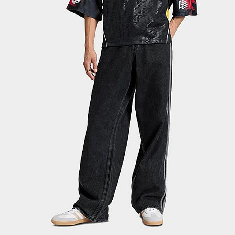adidas Men's Originals Adicolor Firebird Denim Pants in True Black Denim Size: 32