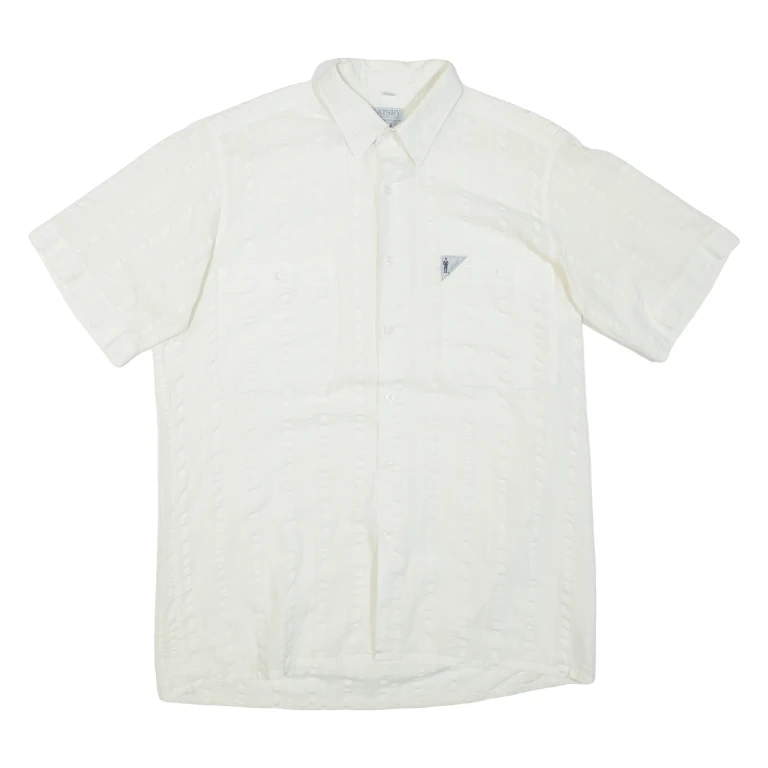 GATSBY Mens Plain Shirt Cream XL