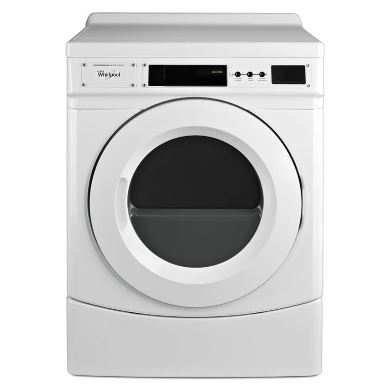 Commercial Gas Front-Load Dryer, Non-Vend in White 27"