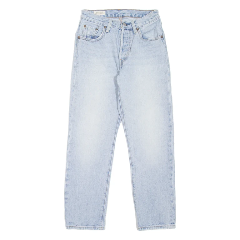 LEVI'S 501 BIG E Jeans Womens Blue Regular Straight Stone Wash W24 L25