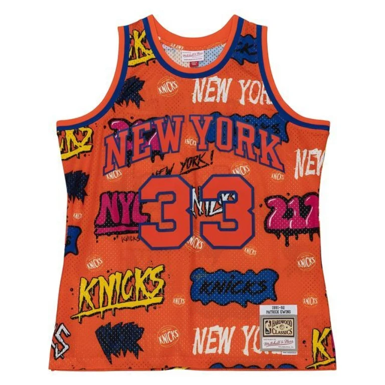Men's Slap Sticker Swingman Jersey Knicks 1991 Patrick Ewing Jerseys