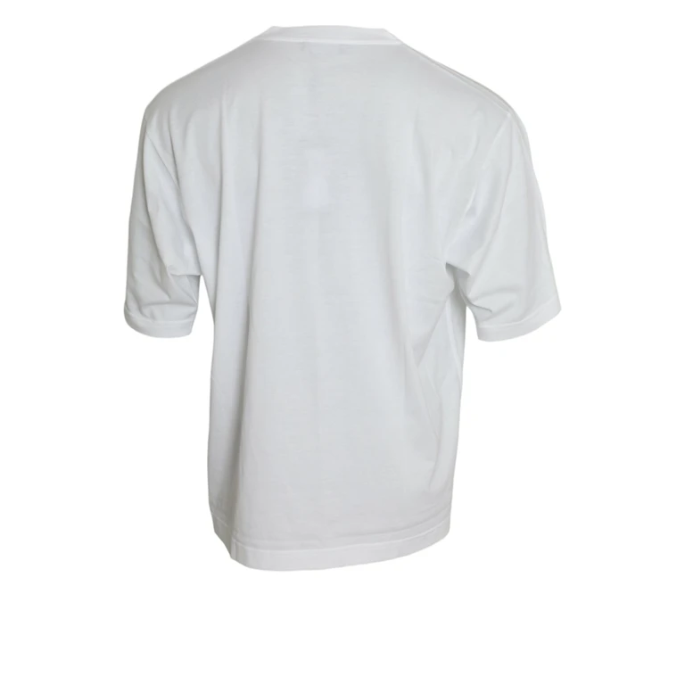 Dolce & Gabbana White Cotton Short Sleeves Crewneck T-Shirt - Men