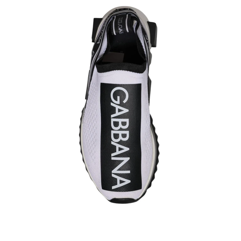 Dolce & Gabbana Black White Slip On Sorrento Sneakers Shoes 05+pl+pu+vi - Women