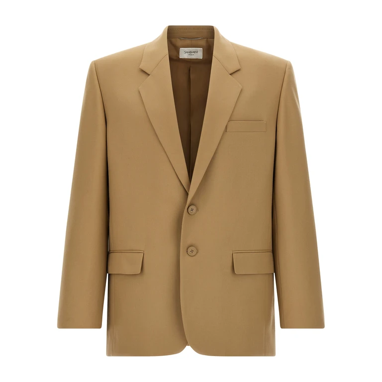 Saint Laurent Beige Wool Blazer Clothing - Men