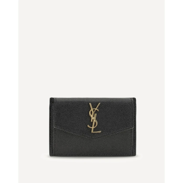SAINT LAURENT Micro-grain leather Wallet Female UNI