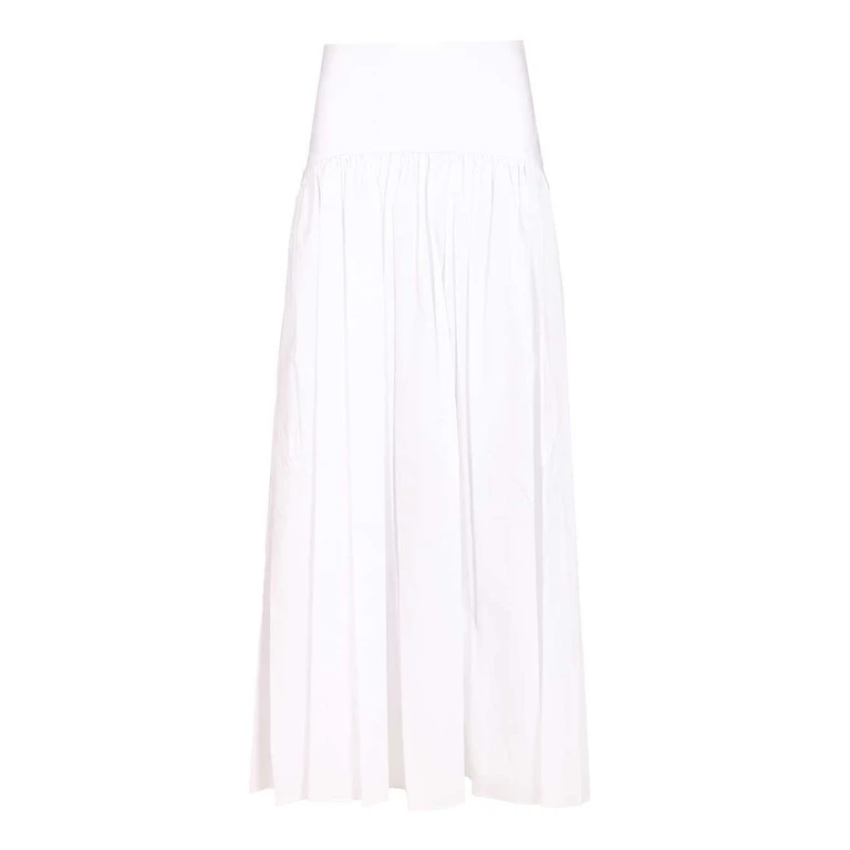 Staud Procida skirt in cotton poplin White Co Ea - Women
