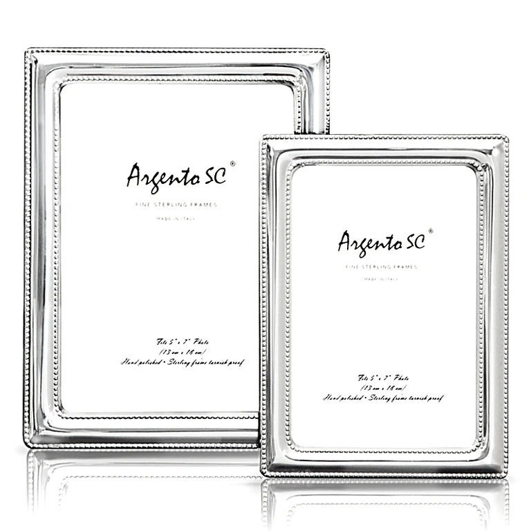 Argento Double Bead Sterling Silver Frame, 4 x 6