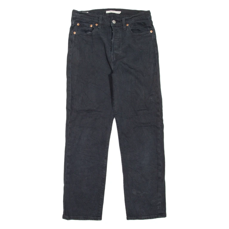 LEVI'S Wedgie BIG E Womens Jeans Black Regular Straight W26 L26