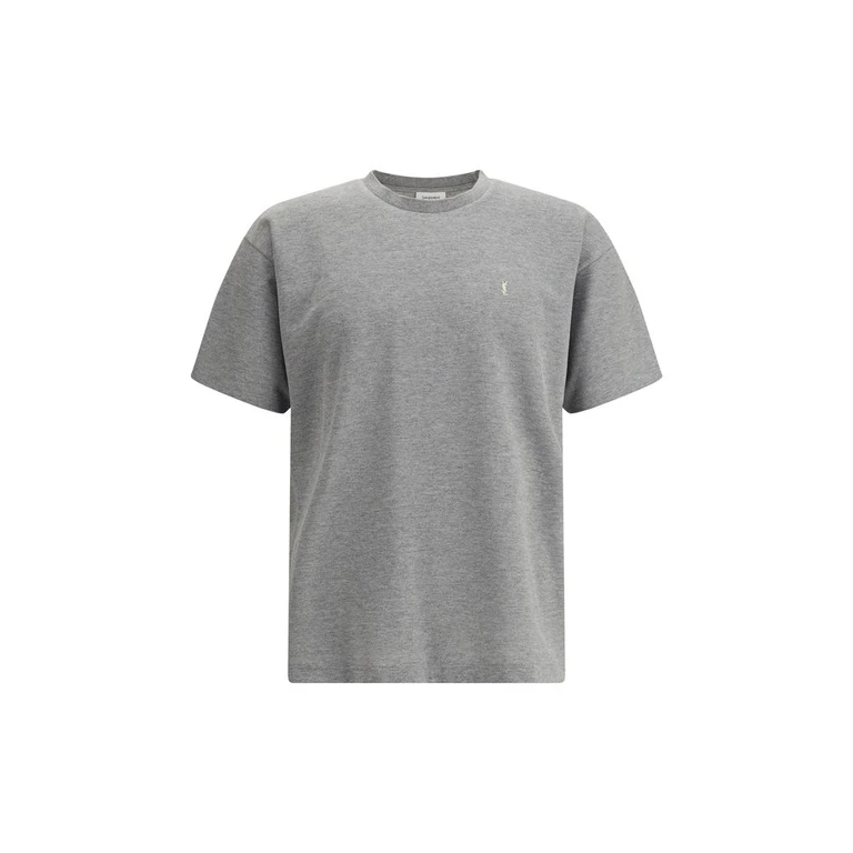 Saint Laurent Grey Cotton Oversized T-Shirt Gray - Men