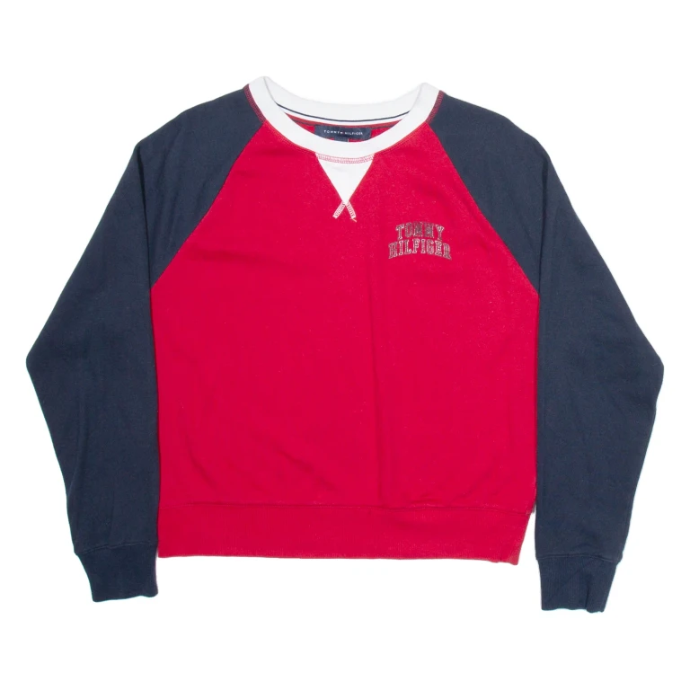 TOMMY HILFIGER Cropped Womens Sweatshirt Red M