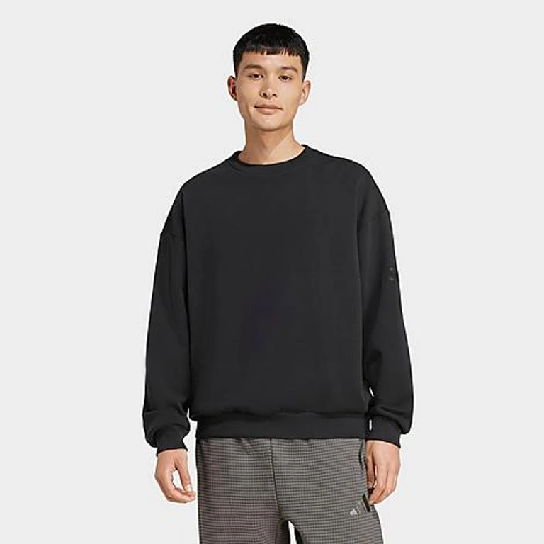 adidas Men's Soft Lux Sweatshirt in Black Size: Small
